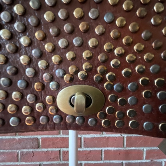 Moroccan Handcrafted Studded Genuine Leather Crossbody Shoulder Bag Clutch NWOT - Picture 15 of 16